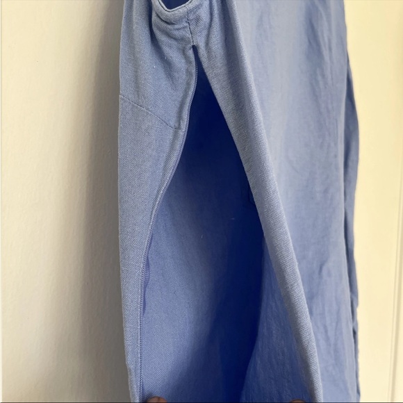 Sail To Sable Blue Mini Linen Dress Size M - Picture 5 of 6